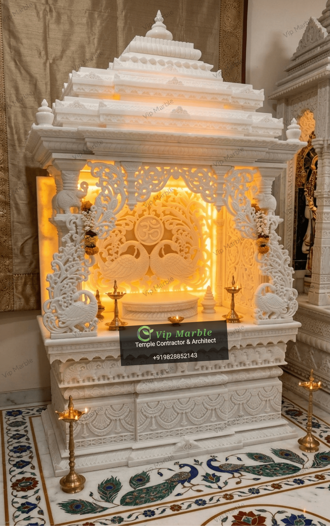 White Makrana Marble Temple